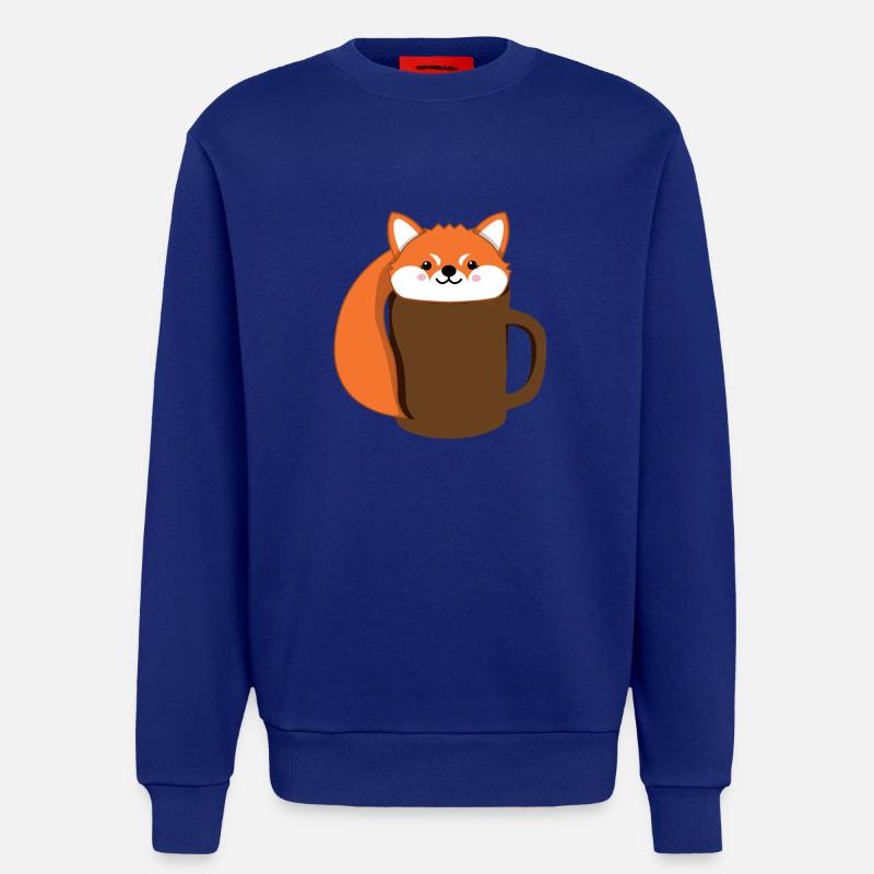 Fuchs - Kaffee - Tase - Comicstyle - Geschenk - Sweatshirt - made by SPREAD  - Iconic Blue