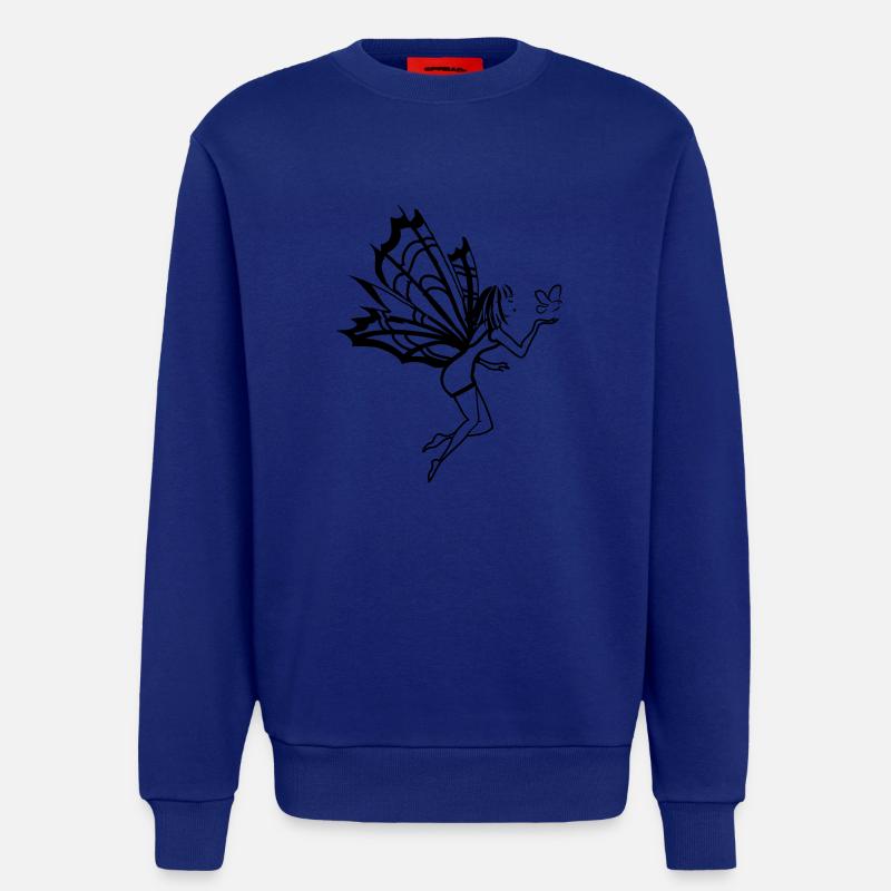 Oiseau aile de fée - Sweat bio décontracté fabriqué en UE - Iconic Blue