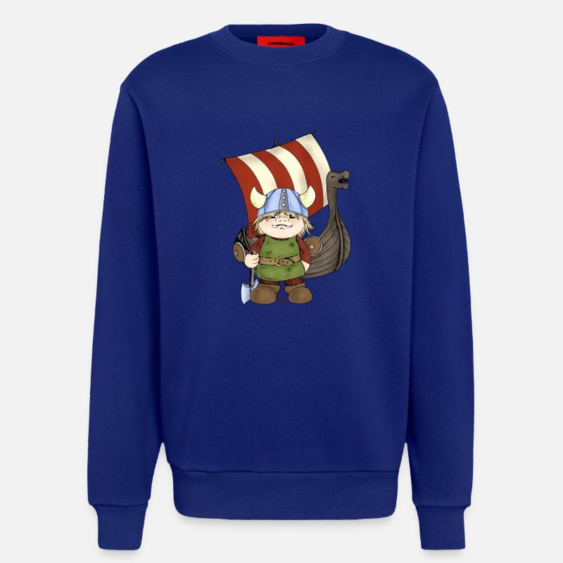 Wikinger Erik mit Schiff - Sweatshirt - made by SPREAD - Iconic Blue