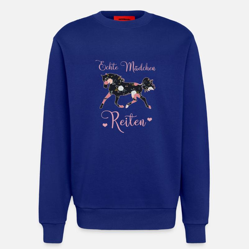 Echte Mädchen Reiten Pferde Geschenkidee - Sweatshirt - made by SPREAD  - Iconic Blue
