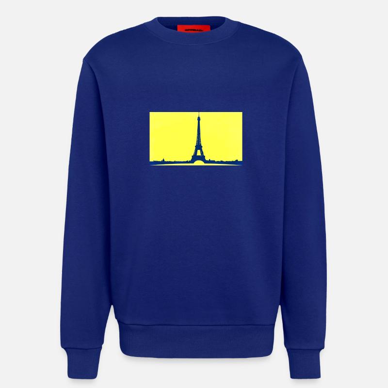 Tour Eiffel dans abstrait - Sweat bio décontracté fabriqué en UE - Iconic Blue