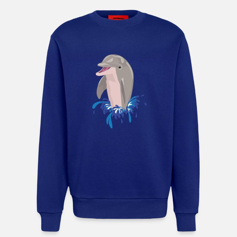 Delphin Meer Strand Spritzer - Sweatshirt - made by SPREAD - Iconic Blue