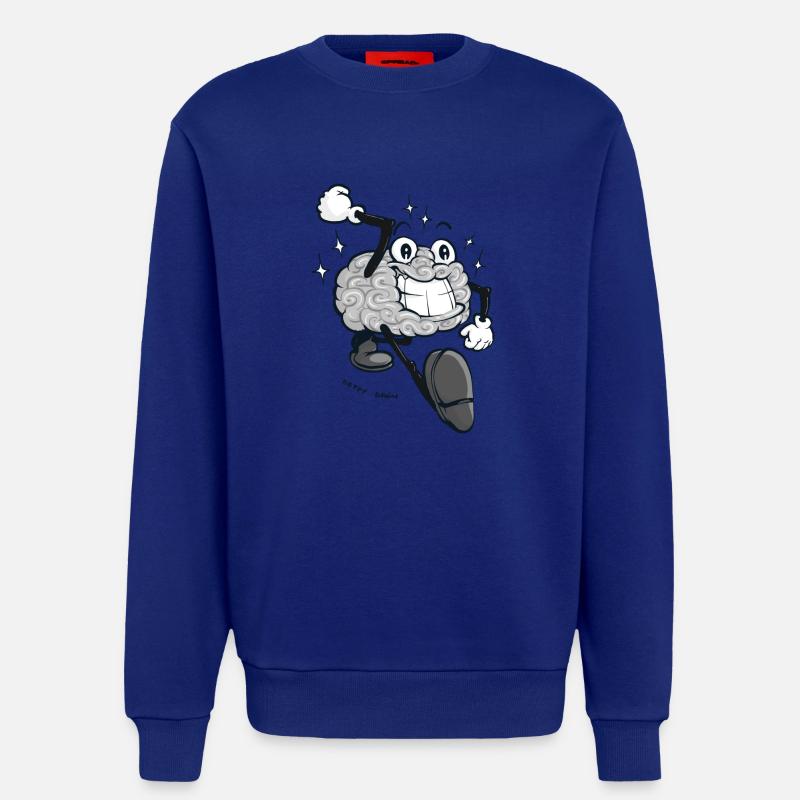 Happy Brain - Graue Version - Sweatshirt - made by SPREAD  - Iconic Blue
