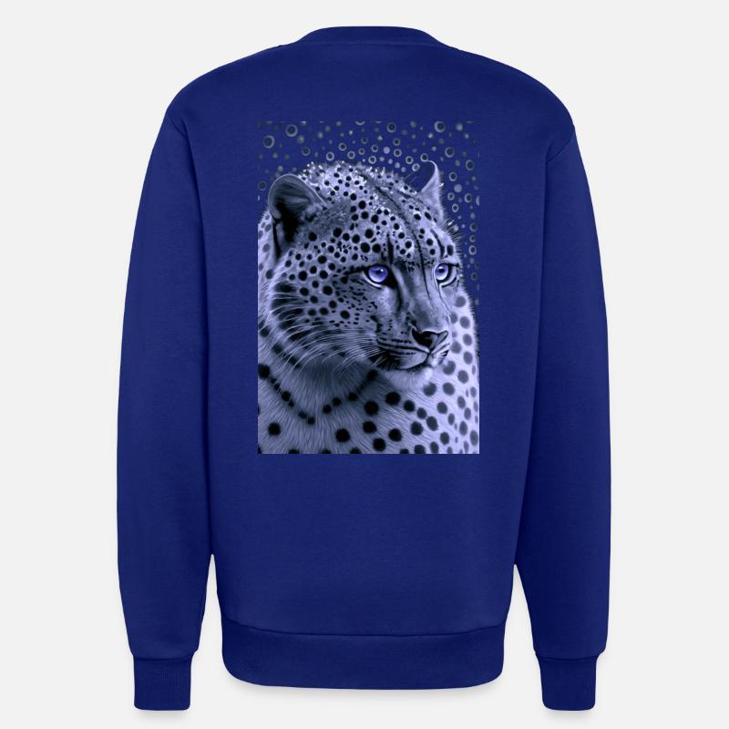 Snow Leopard Blue Eyes - Sweatshirt - made by SPREAD  - Iconic Blue