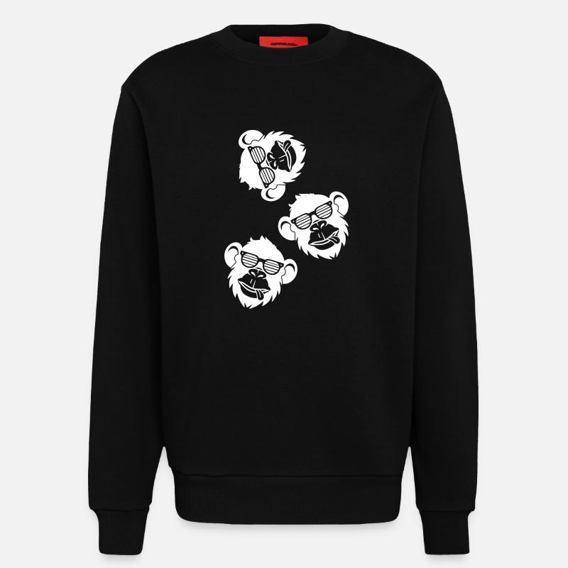 Affe Cool Kopf - Sweatshirt - made by SPREAD  - SOLID BLACK
