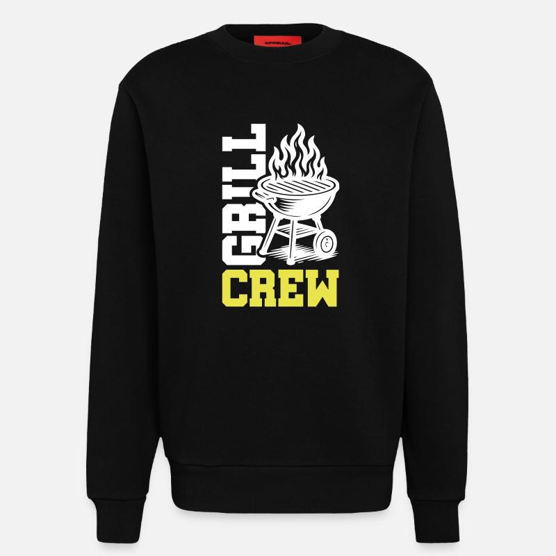 Équipe de grillades - Sweat bio décontracté fabriqué en UE - SOLID BLACK