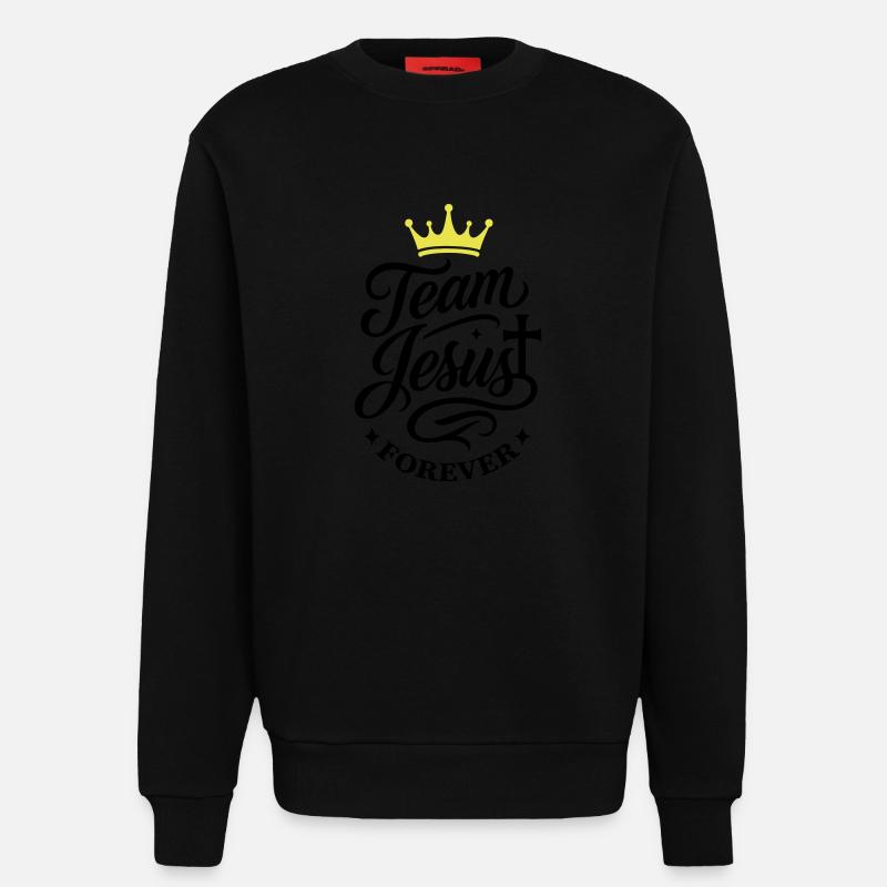 Team Jesus Spruch - Sweatshirt - made by SPREAD  - SOLID BLACK