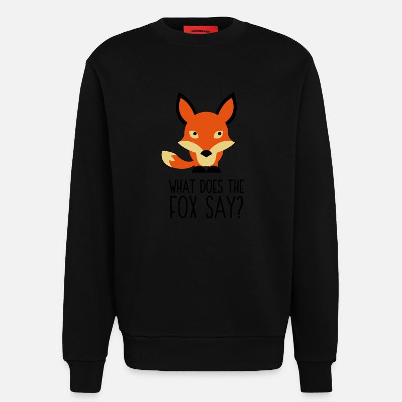 Was hat der Fuchs gesagt? - Sweatshirt - made by SPREAD  - SOLID BLACK