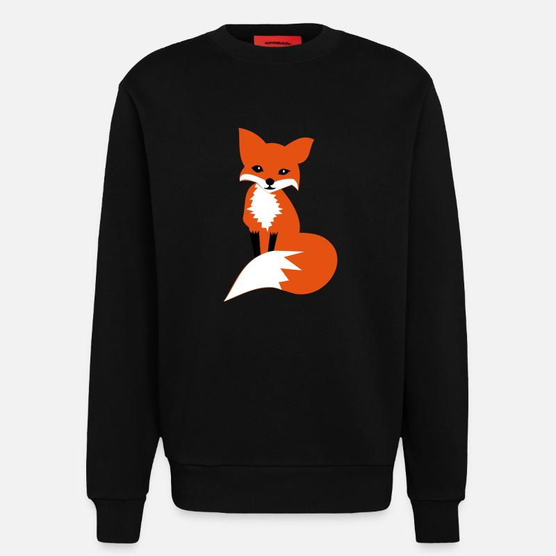 fox - Sweatshirt - made by SPREAD  - SOLID BLACK