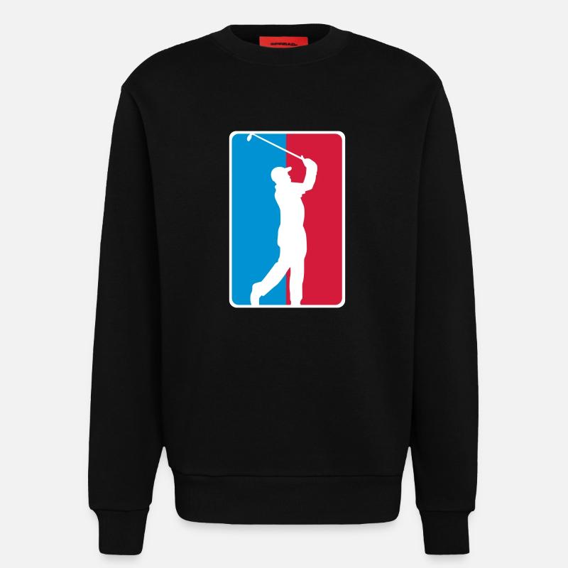 Golf Silhouette Logo - Sweatshirt - made by SPREAD  - SOLID BLACK