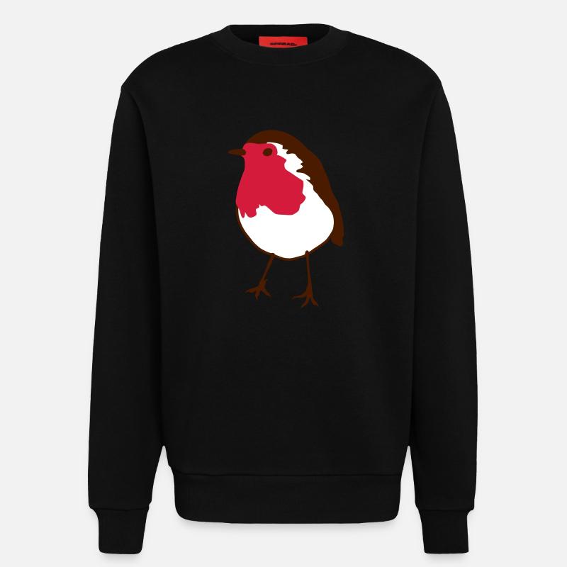 Rotkehlchen robin - Sweatshirt - made by SPREAD  - SOLID BLACK