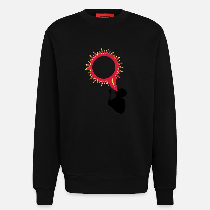 Fire breathing - Sweatshirt - made by SPREAD  - SOLID BLACK