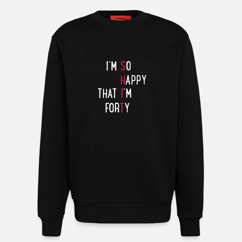 40 - Sweatshirt - made by SPREAD  - SOLID BLACK