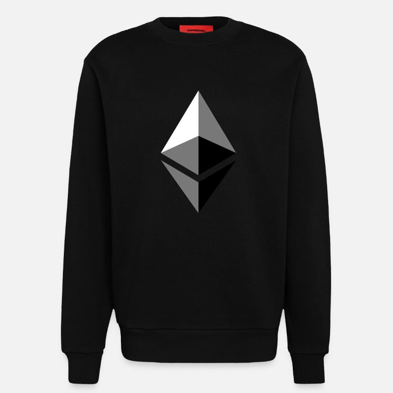 etherium ether ETH - Sweatshirt - made by SPREAD  - SOLID BLACK