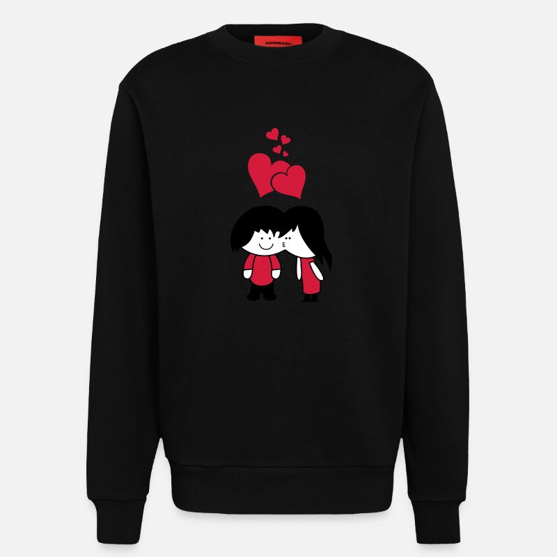 verliebtes_paar - Sweatshirt - made by SPREAD  - SOLID BLACK