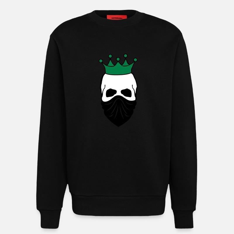 skull bandit king 02 - Sweatshirt - made by SPREAD  - SOLID BLACK