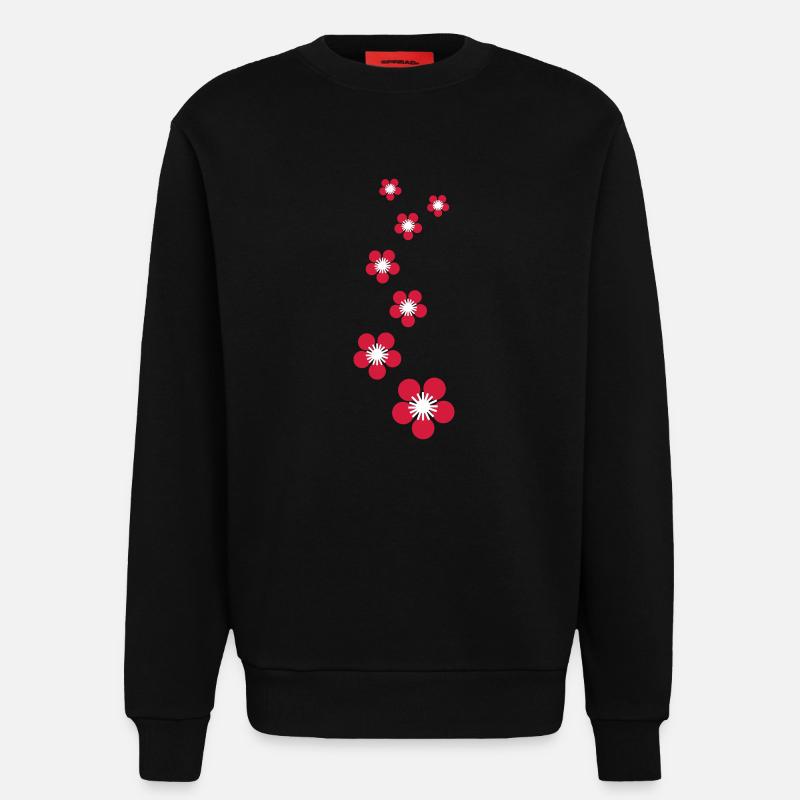 kirschblüten - Sweatshirt - made by SPREAD  - SOLID BLACK