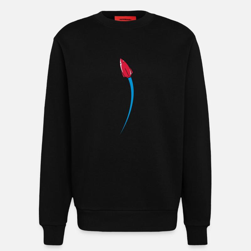 rocket - Sweatshirt - made by SPREAD - SOLID BLACK