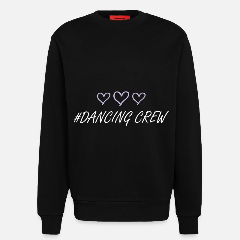 Dancing Crew Hearts - Sweatshirt - made by SPREAD  - SOLID BLACK