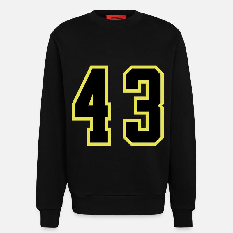 Maillot à 43 numéros - Sweat bio décontracté fabriqué en UE - SOLID BLACK
