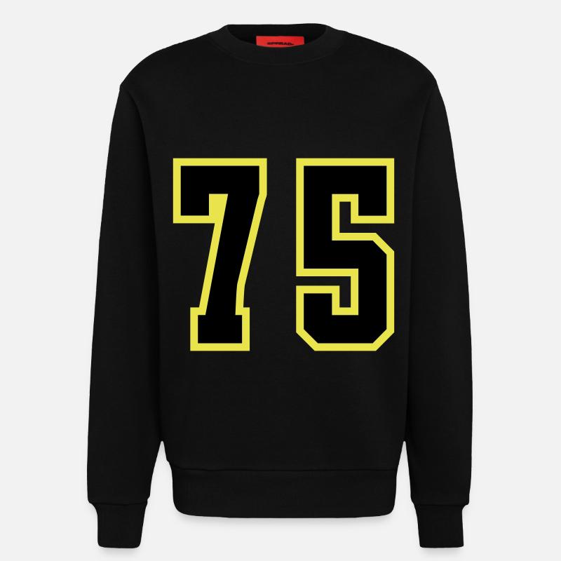 75 Number Leotard - Sweatshirt - made by SPREAD  - SOLID BLACK