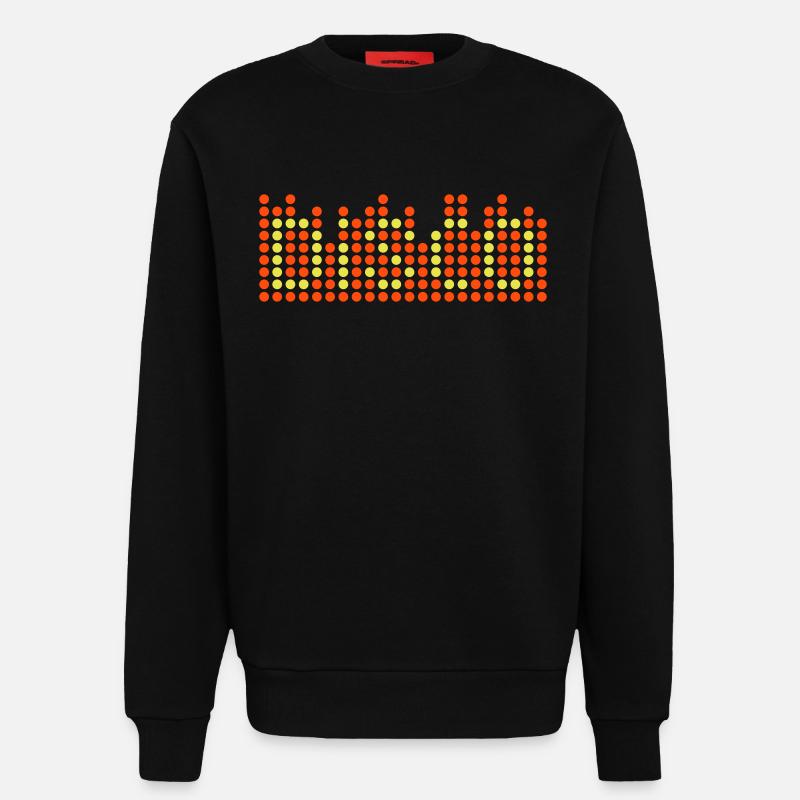 disco 2c equalizer FR - Sweat bio décontracté fabriqué en UE - SOLID BLACK
