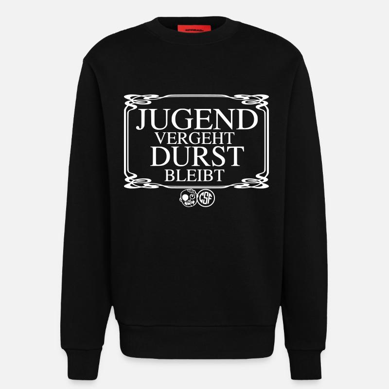 Jugend vergeht Durst bleibt - Sweatshirt - made by SPREAD  - SOLID BLACK
