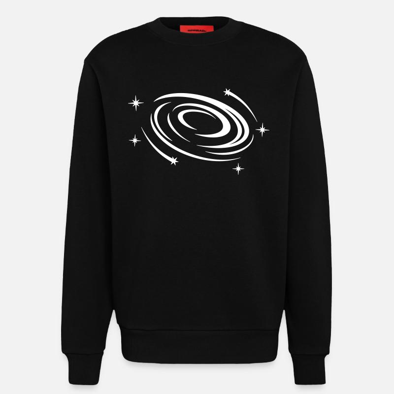 GALAXY - Sweat bio décontracté fabriqué en UE - SOLID BLACK