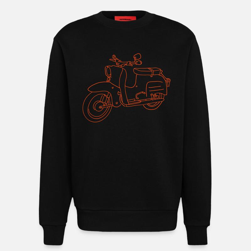 Motorroller, Moped Schwalbe - Sweatshirt - made by SPREAD  - SOLID BLACK
