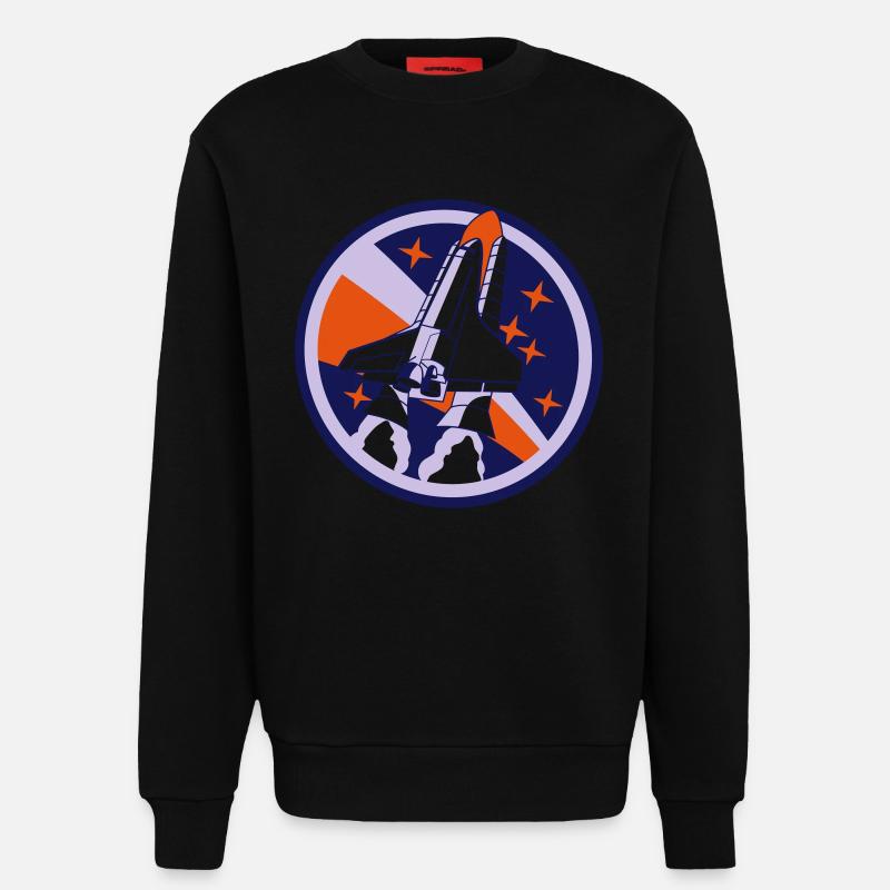 Spaceshuttle start - Sweatshirt - made by SPREAD  - SOLID BLACK