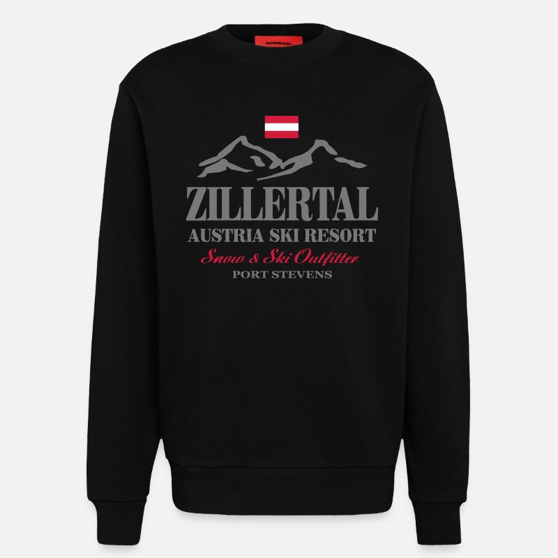 Zillertal - Austria Flag - Sweatshirt - made by SPREAD  - SOLID BLACK