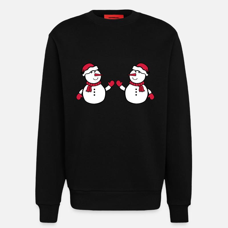 schneemann 2 - Sweatshirt - made by SPREAD  - SOLID BLACK