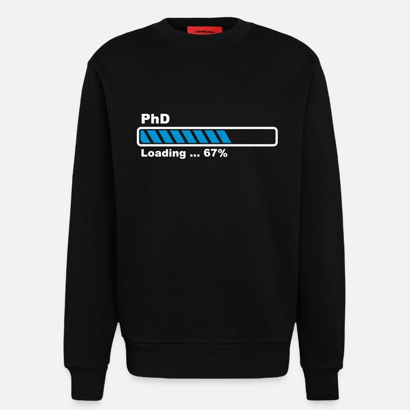 PhD barre loading - Sweat bio décontracté fabriqué en UE - SOLID BLACK