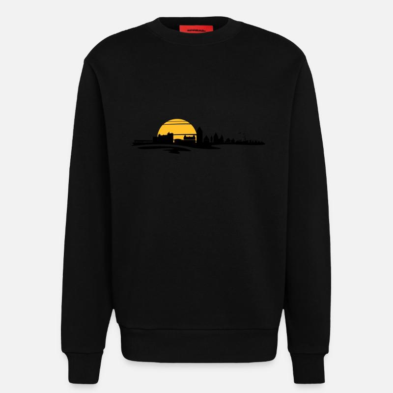 Skyline - Küste Heiligenhafen - Sweatshirt - made by SPREAD  - SOLID BLACK