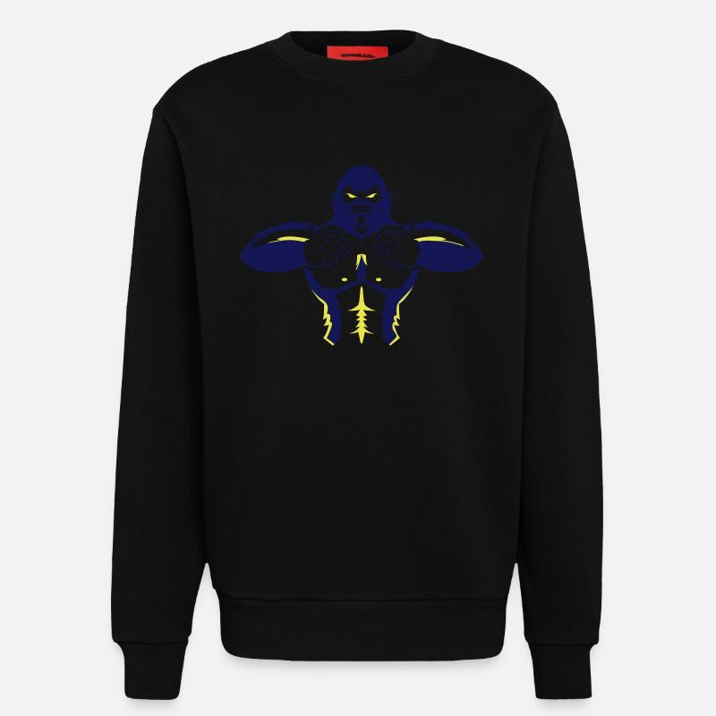 gorilla_2 - Sweat bio décontracté fabriqué en UE - SOLID BLACK