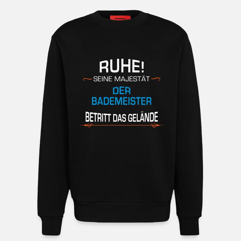 maître nageur d'emploi - Sweat bio décontracté fabriqué en UE - SOLID BLACK