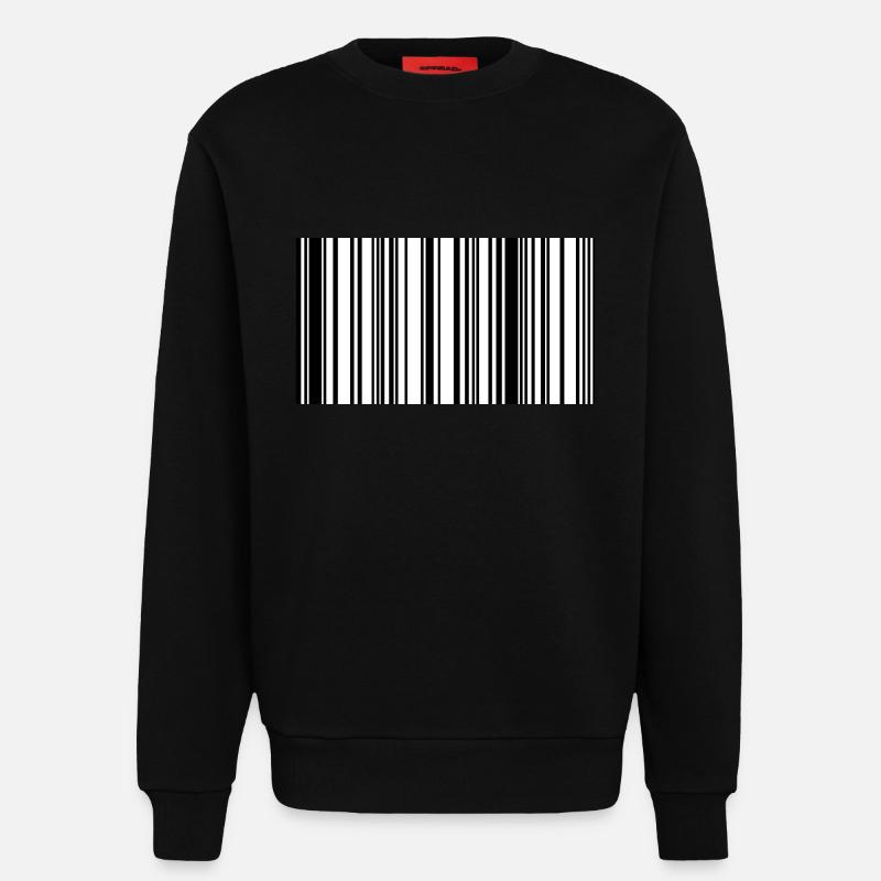 code barre - Sweat bio décontracté fabriqué en UE - SOLID BLACK
