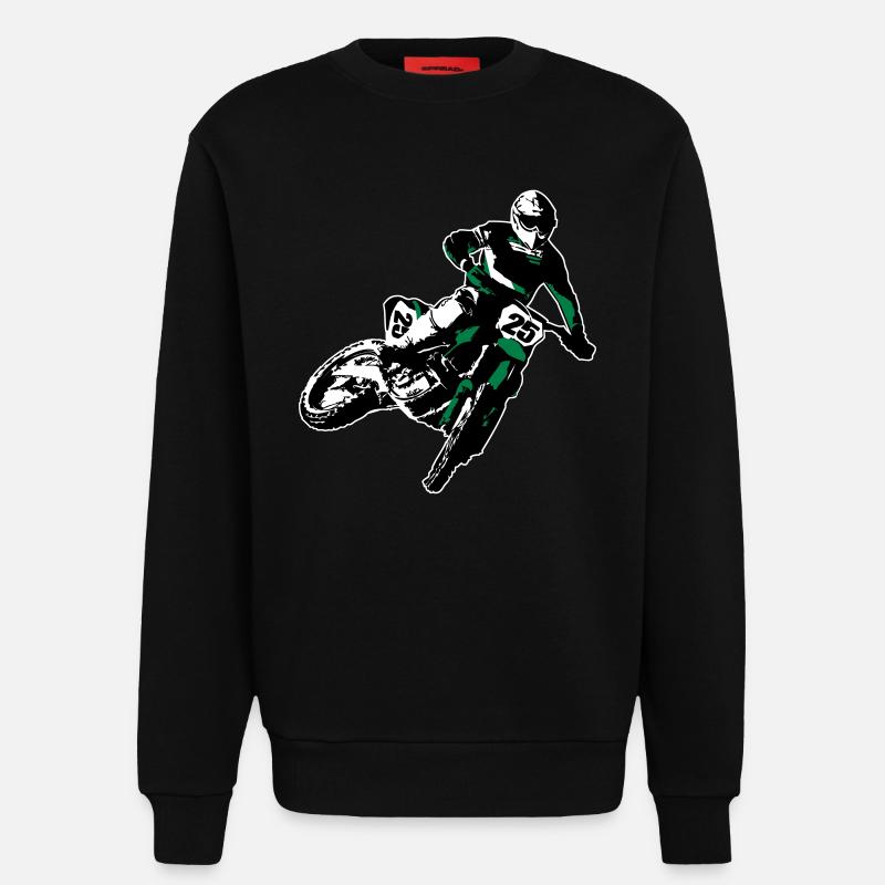 MotoCross - Sweatshirt - made by SPREAD  - SOLID BLACK