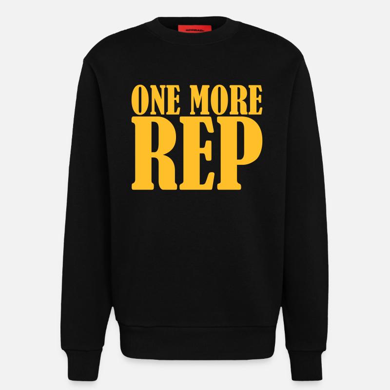 One More Rep - Sweatshirt - made by SPREAD  - SOLID BLACK