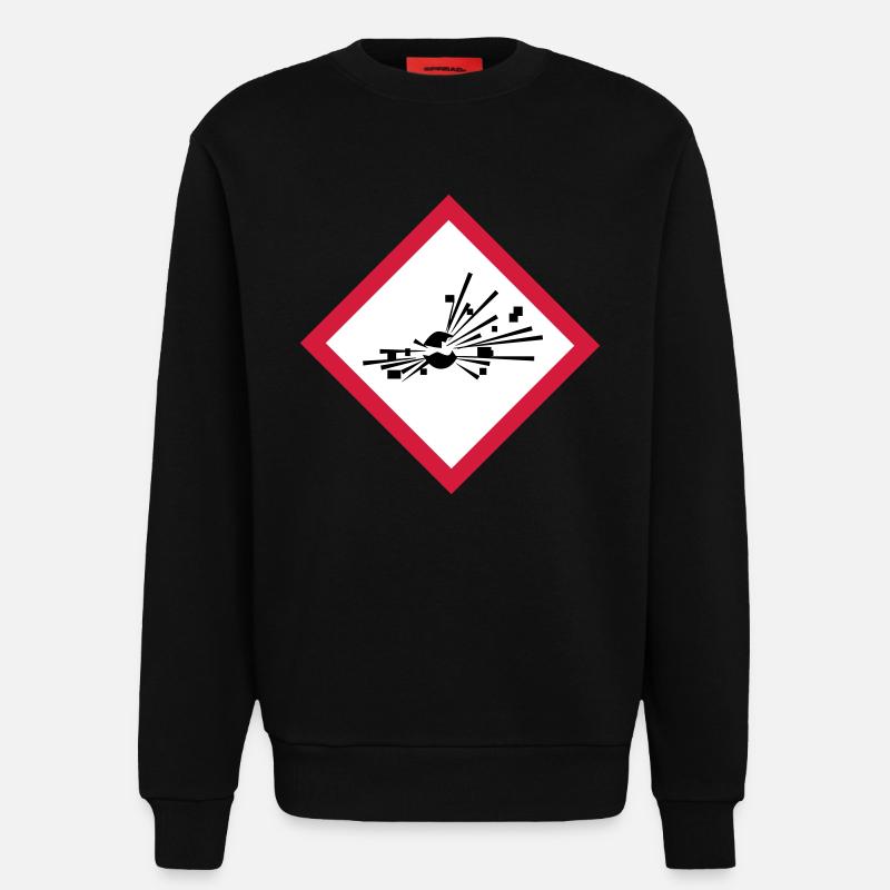 explosionsgefaehrlich - Sweatshirt - made by SPREAD  - SOLID BLACK