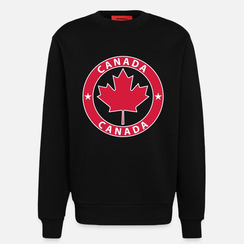 Canada Maple - Sweatshirt - made by SPREAD  - SOLID BLACK