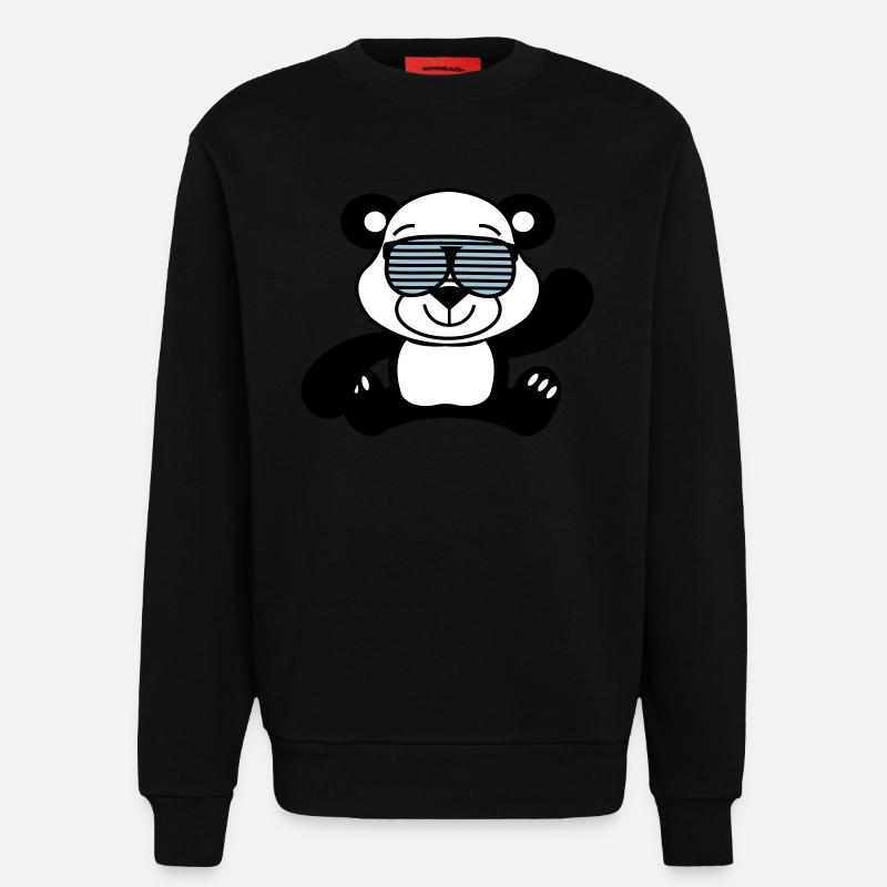 pandabär cool - Sweatshirt - made by SPREAD  - SOLID BLACK