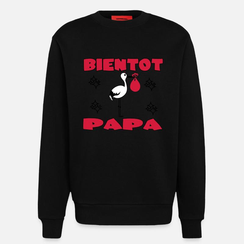 BALD VATER - Sweatshirt - made by SPREAD  - SOLID BLACK