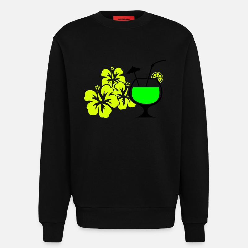 hawaii blumen - Sweatshirt - made by SPREAD  - SOLID BLACK
