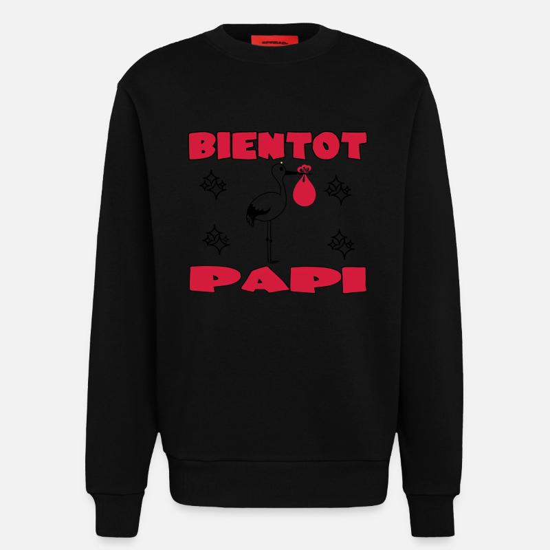 BIENTOT PAPI - Sweat bio décontracté fabriqué en UE - SOLID BLACK