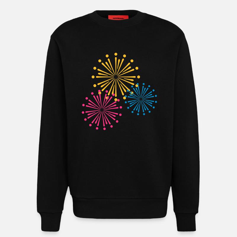 Firework Design - Sweatshirt - made by SPREAD  - SOLID BLACK