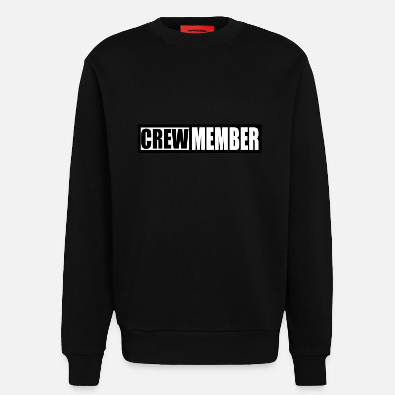 crew_2f_ - Sweatshirt - made by SPREAD  - SOLID BLACK