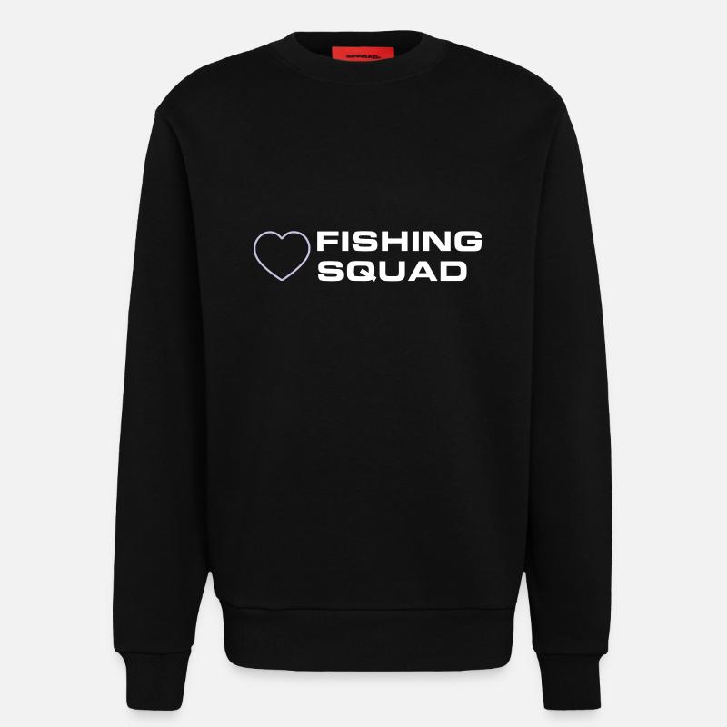 Escouade de pêche - Sweat bio décontracté fabriqué en UE - SOLID BLACK