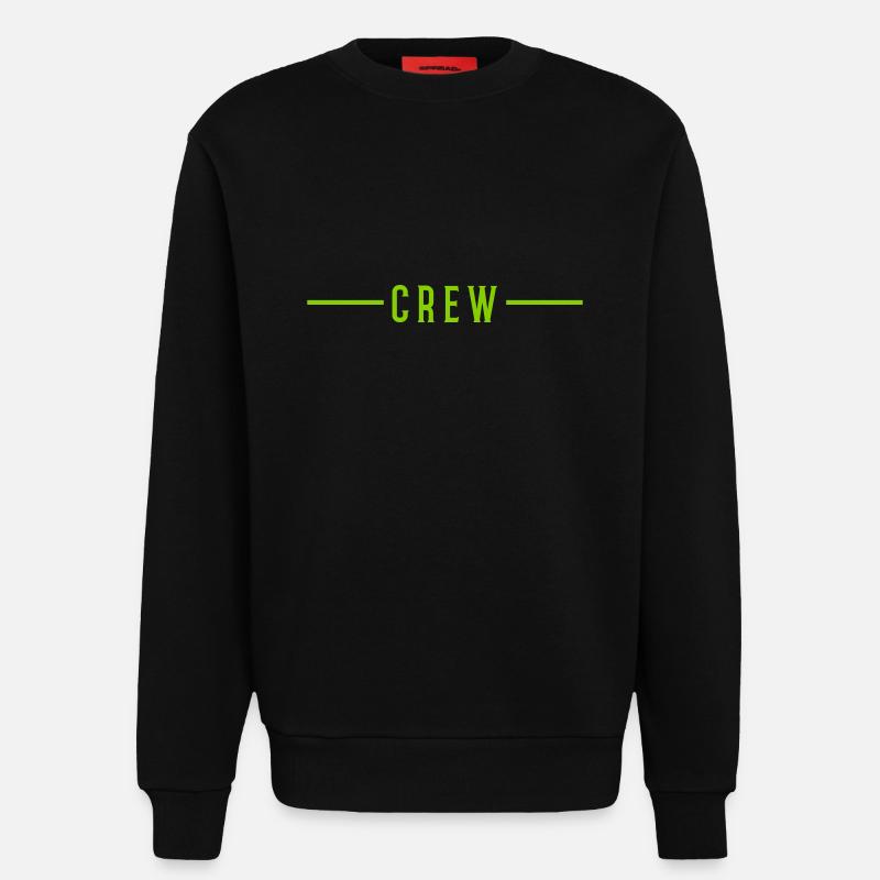 Course d’équipage - Sweat bio décontracté fabriqué en UE - SOLID BLACK