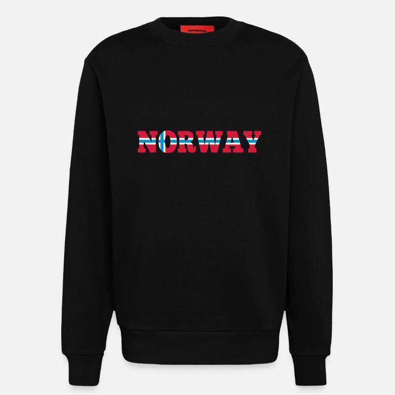 Norway Norwegen - Sweatshirt - made by SPREAD - SOLID BLACK